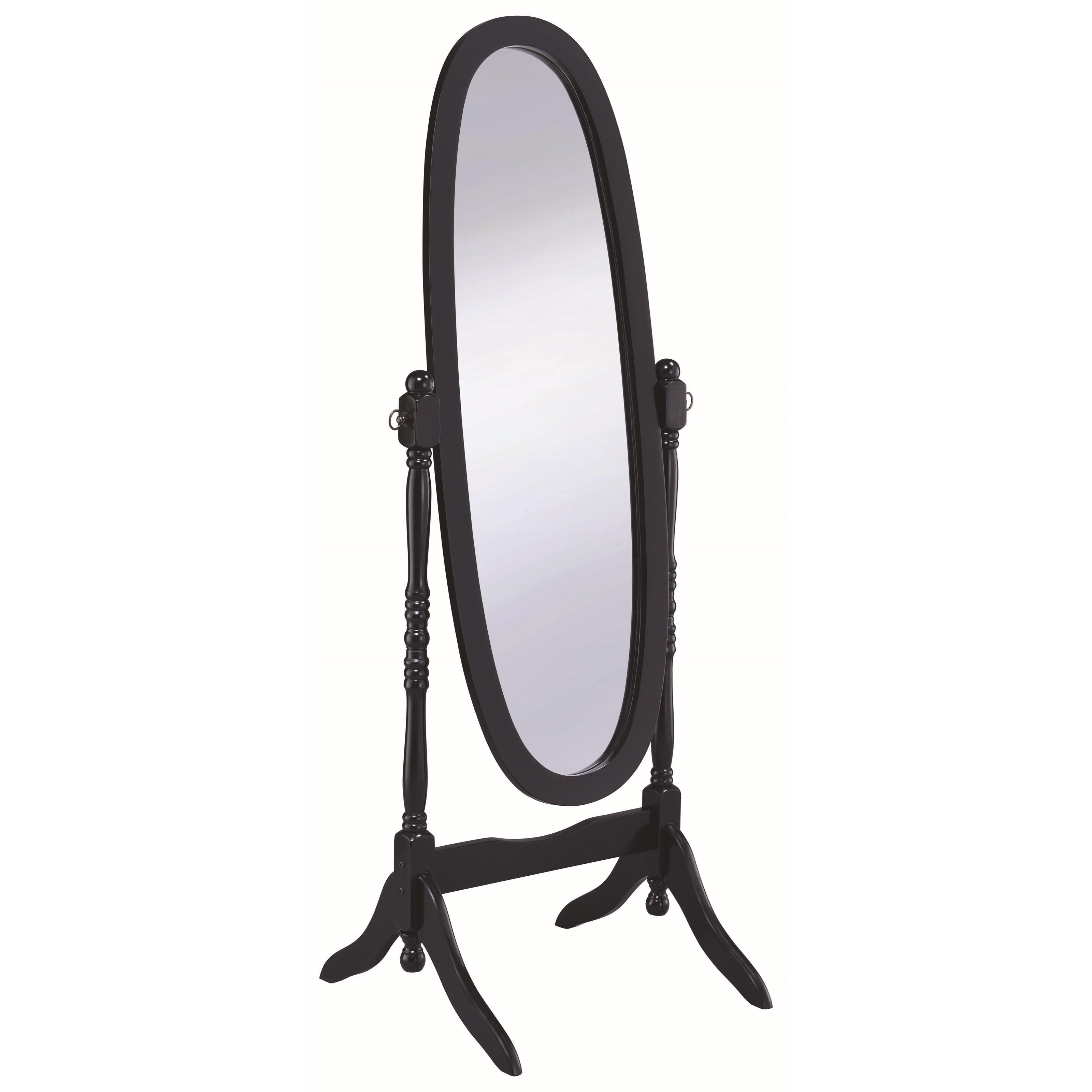 Coaster Furniture Foyet 950803 Wood Adjustable Full Length Cheval Mirror - Black IMAGE 1
